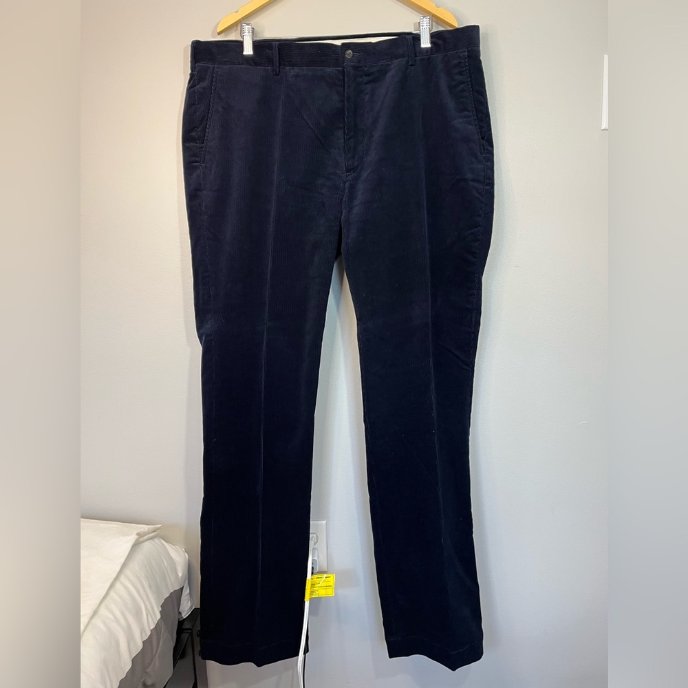 Polo Ralph Lauren Navy Blue Corduroy Classic Fit Pants Trousers Men’s 40T/36